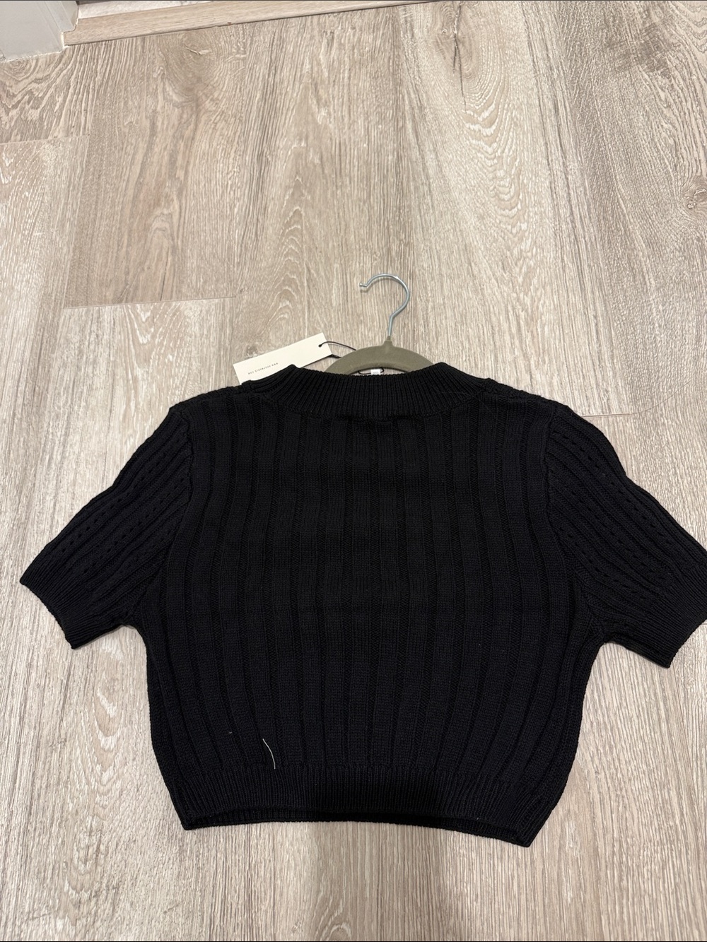 Mable Black Ribbed Knit Top - Picture 3 of 4